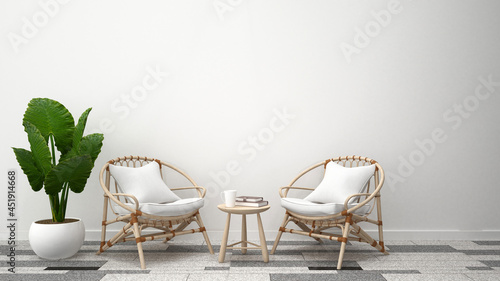 Living area for office design or coffee shop design. Waiting area design for spa bussiness or lobby hotel. 3D Illustration.jpg