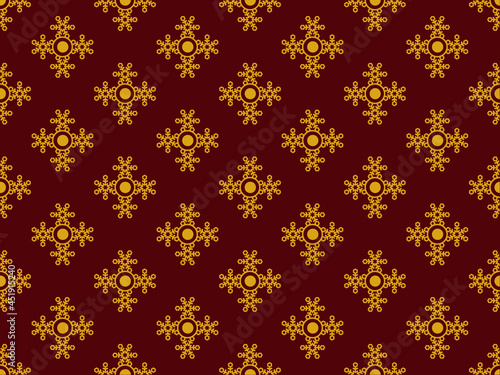 Vintage gold seamless ethnic pattern pattern background, beautiful, suitable for fabric patterns and other textile industries.