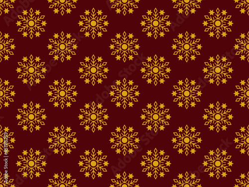 Vintage gold seamless ethnic pattern pattern background, beautiful, suitable for fabric patterns and other textile industries.