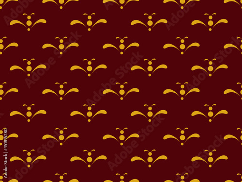 Vintage gold seamless ethnic pattern pattern background, beautiful, suitable for fabric patterns and other textile industries.