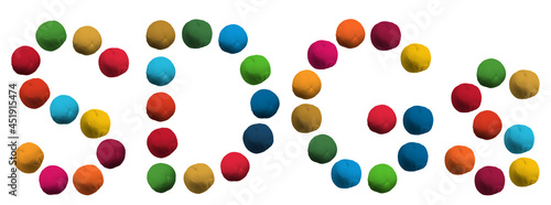SDGs image 17 colors icon clay art