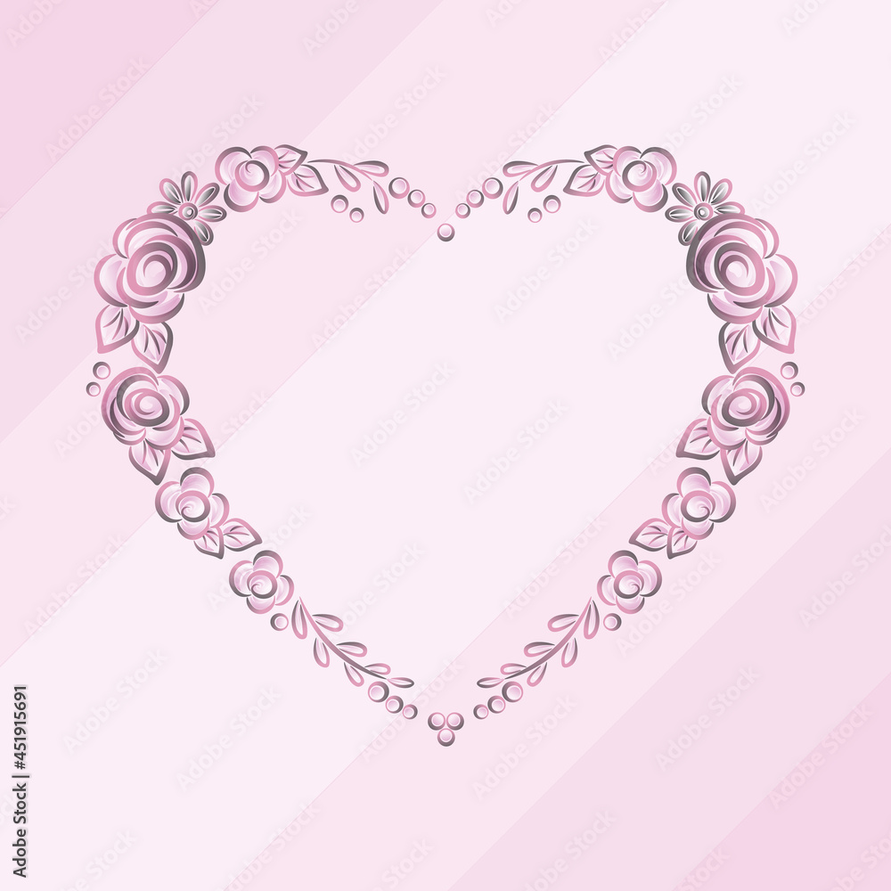 heart pink roses wedding greeting card heart pink roses wedding greeting card
