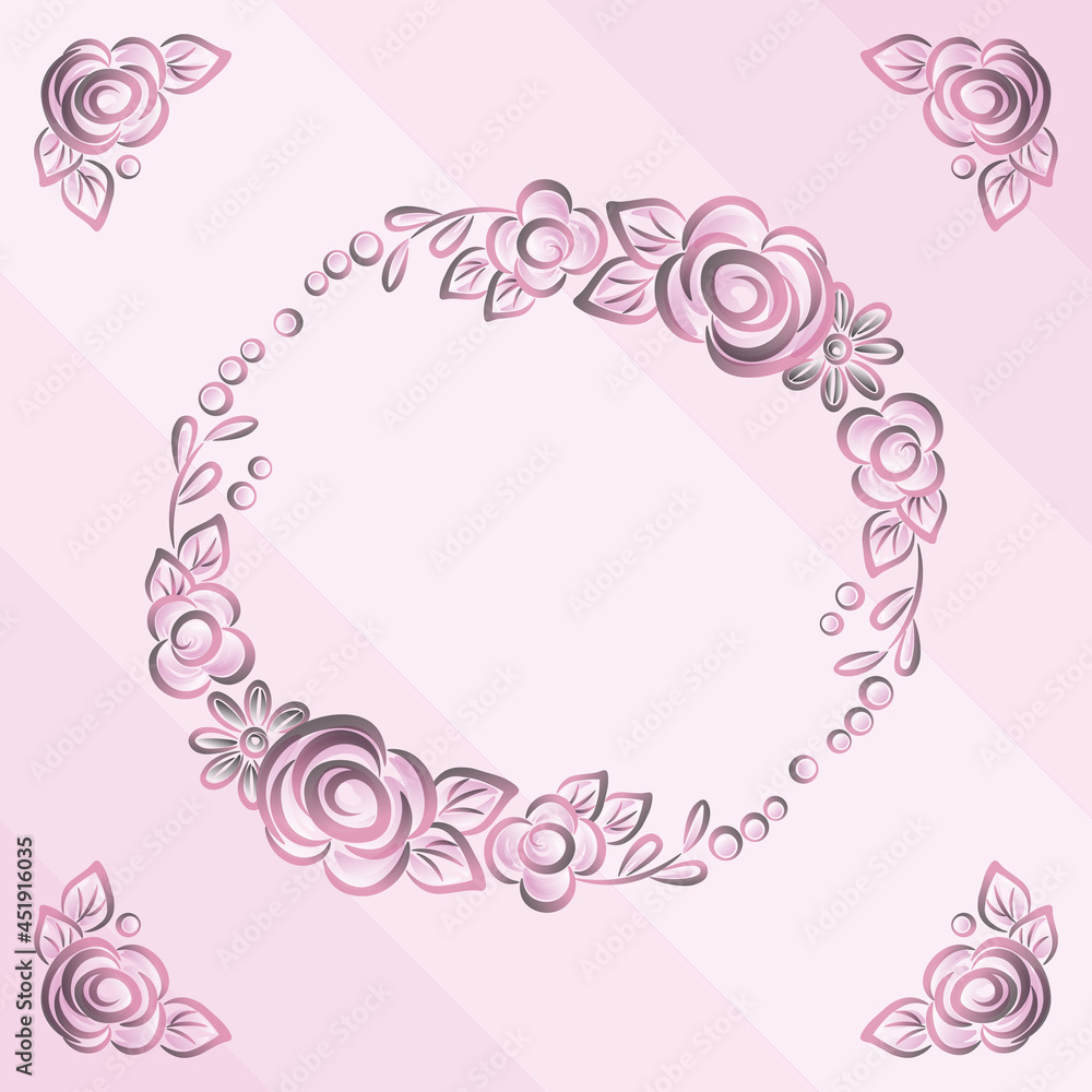 pink wedding card background gradient greeting vector rose illustration invitation pattern