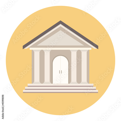 Illustration of law concept with court icon clipart logo vector