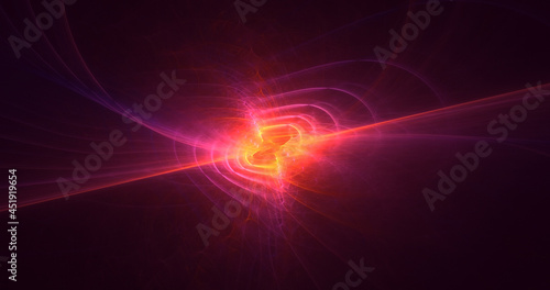 3D rendering abstract multicolor fractal light background