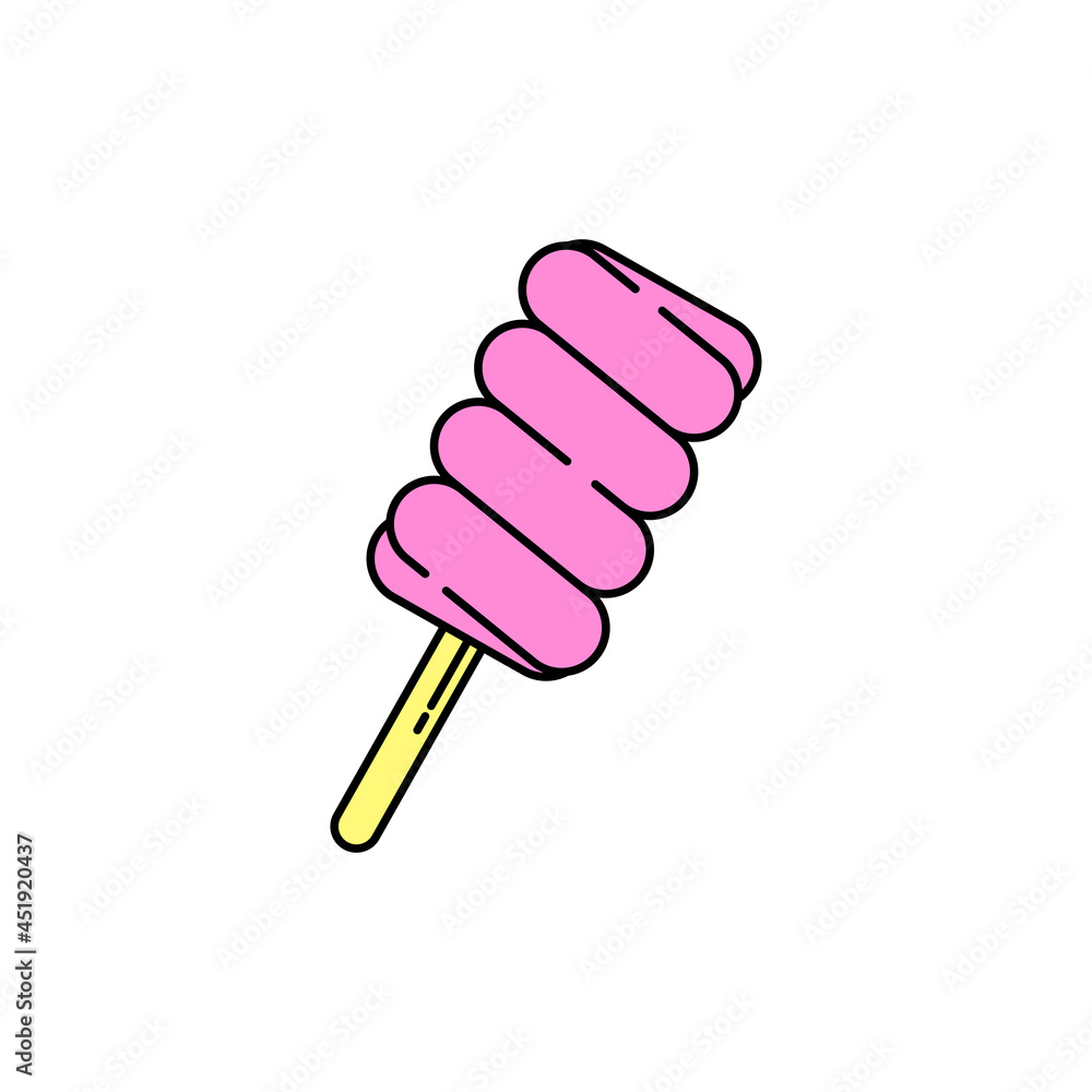 Marshmallow icon design illustration template Marshmallow icon design illustration template