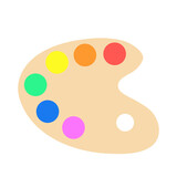 Vector illustration of paint palette.