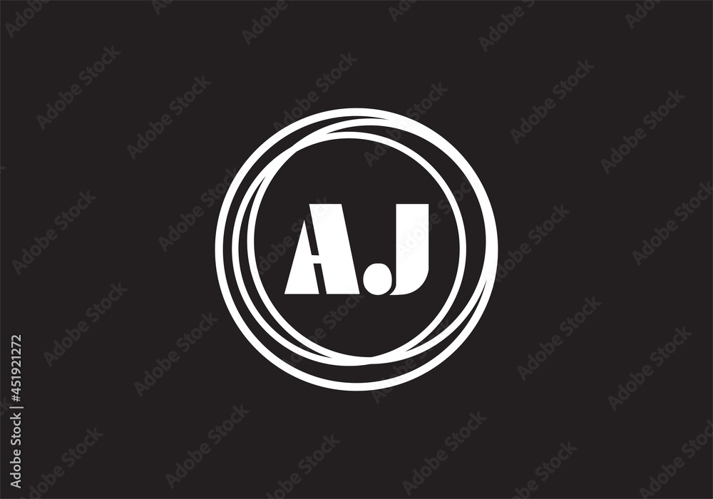 AJ letter icon for your business AJ letter icon for your business