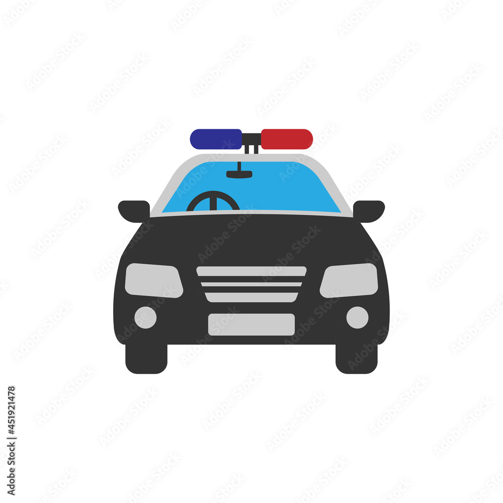Police car icon design illustration template Police car icon design illustration template