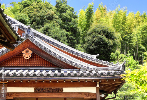 京都、鈴虫寺の境内