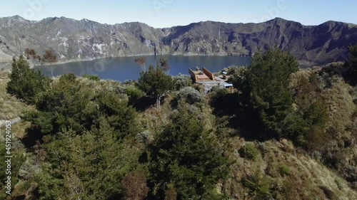 Quilotoa Lake viewpoint in the Ecuadorean Andes. Elevation: 3,914 m
Prominence: 155 m
Last eruption: 1280