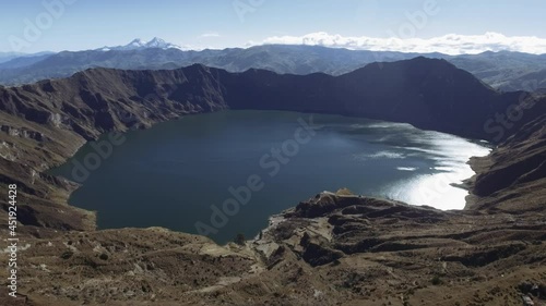 Quilotoa Lake aereal view,  in the meadle of he ecuaorian andes 
Elevation: 3,914 m
Prominence: 155 m
Last eruption: 1280 photo