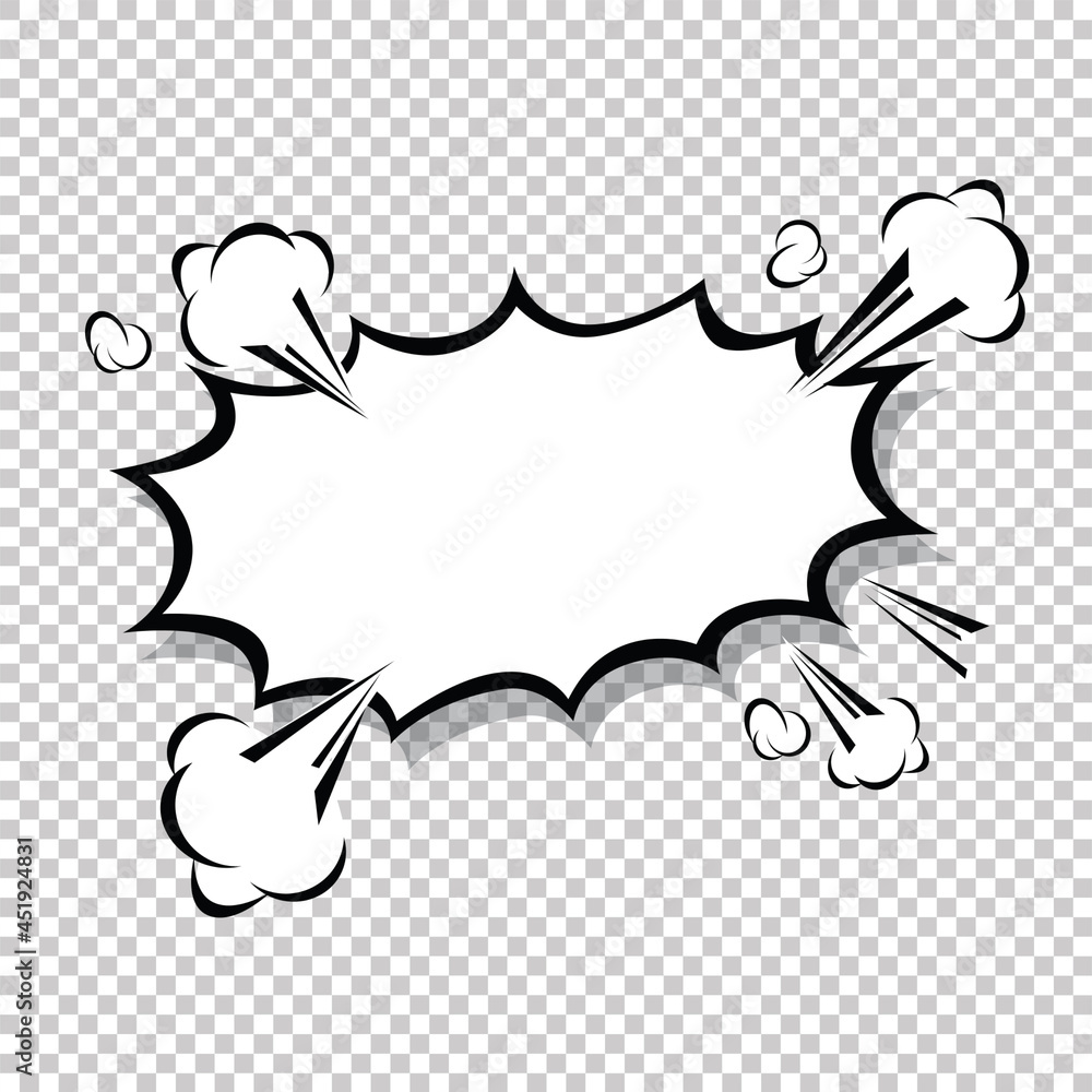 Transparent Background with Boom comic book explosion vector design  pattern. illustrator Stock Vector | Adobe Stock