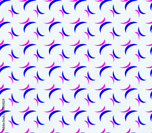 Pattern with figures of different colors on a light background.