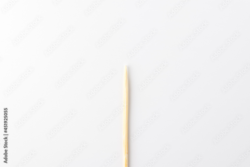 wooden toothpick on a white background wooden toothpick on a white background