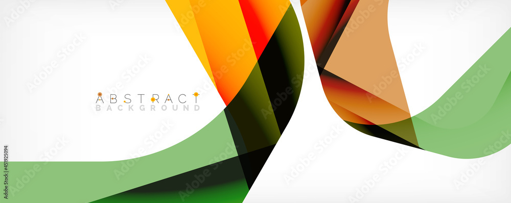 Minimal abstract background - color overlapping shapes on white with shadow lines. Vector Illustration For Wallpaper, Banner, Background, Landing Page Minimal abstract background - color overlapping shapes on white with shadow lines. Vector Illustration For Wallpaper, Banner, Background, Landing Page
