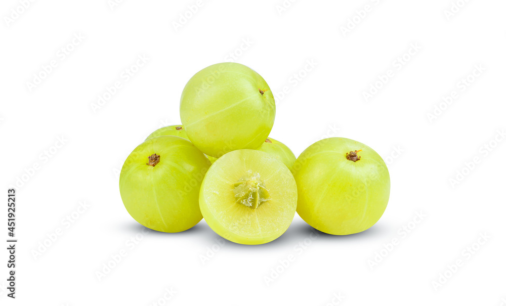 Indian gooseberry isolated on white background Indian gooseberry isolated on white background