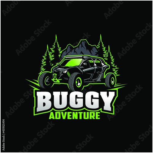 off road adventure atv utv buggy isolated vector