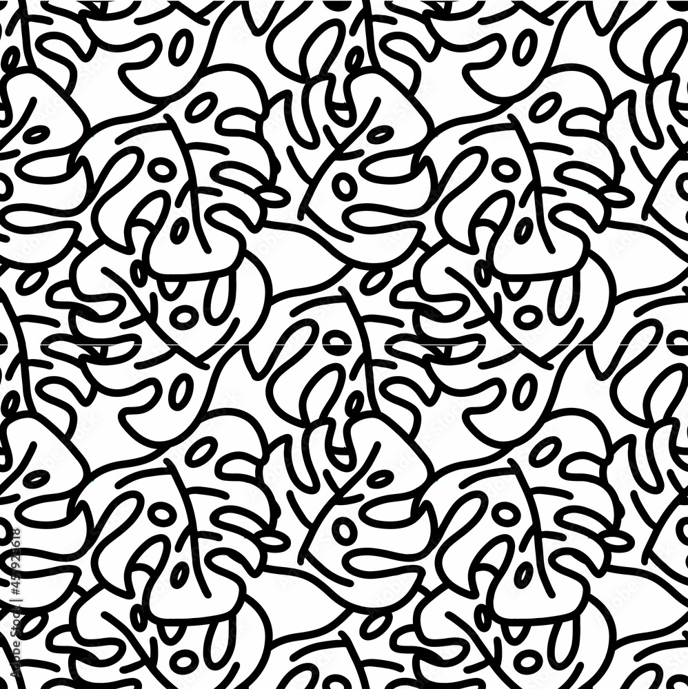 seamless pattern of summer leaves seamless pattern of summer leaves