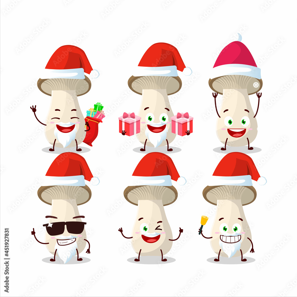 Santa Claus emoticons with king trumpet cartoon character Santa Claus emoticons with king trumpet cartoon character