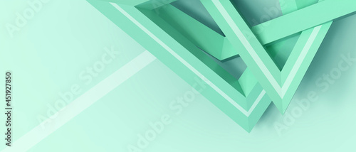 Abstract Background. Business concept with Geometric shapes for Arrows success and Different goals on Green. banner,website,Copy Space -3d Rendering