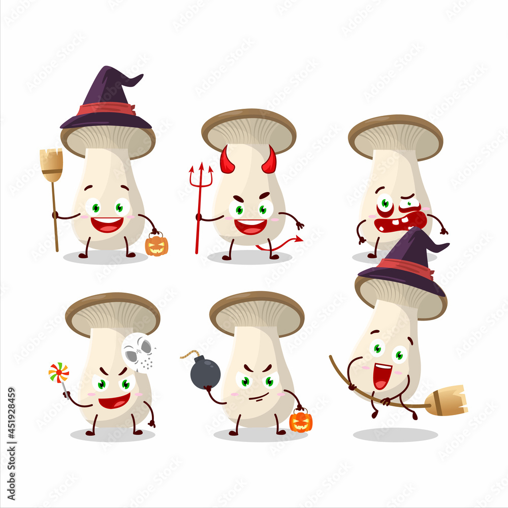 Halloween expression emoticons with cartoon character of king trumpet Halloween expression emoticons with cartoon character of king trumpet