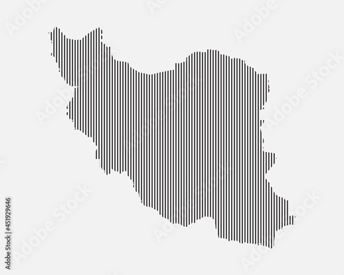Vector map Iran, template Asia outline country