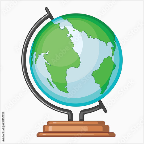 Illustration of a model globe