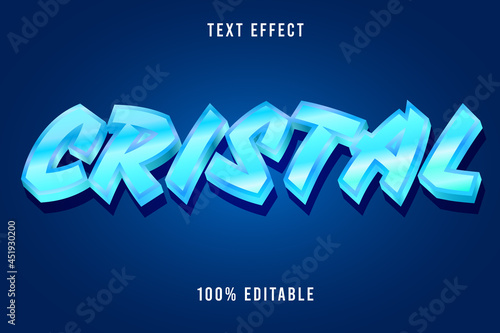 cristal color light blue editable text effect