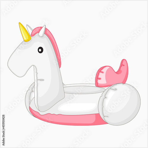 Illustration of a unicorn floater