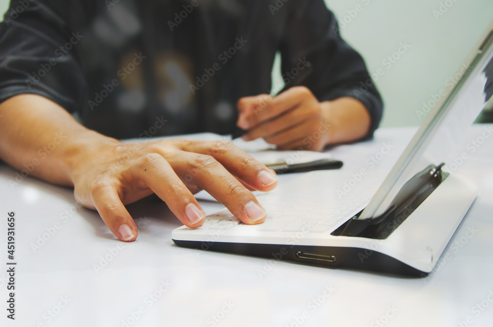 Businessman working at office. Digital tablet laptop computer smart phone using, keyboard. Connection internet application online. Finance manager. Banking. work from home Businessman working at office. Digital tablet laptop computer smart phone using, keyboard. Connection internet application online. Finance manager. Banking. work from home
