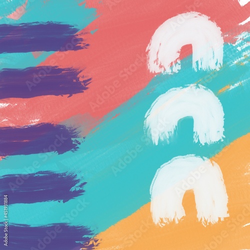 hand brush strokes art template design