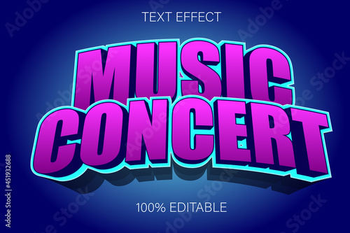 music concert editable text effect