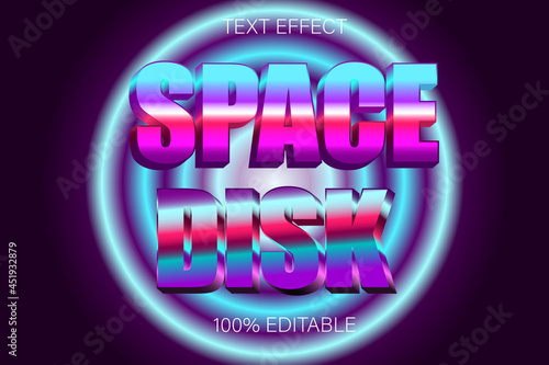 space disk editable text effect