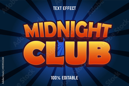 midnight editable text effect