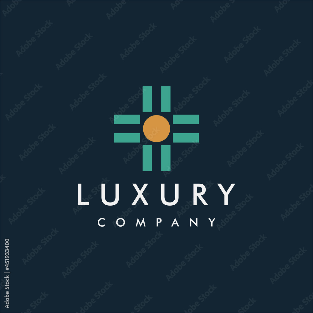 Fototapeta premium Elegant vector Health logotype design for luxury company branding. Premium identity design