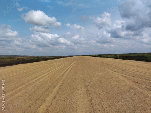 the road in the field
