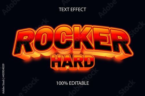 roker hard editable text effect photo