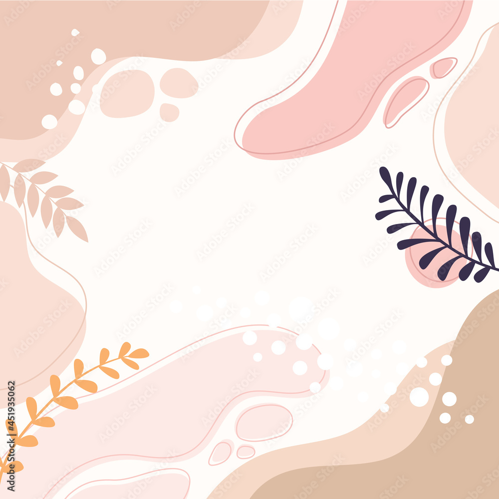 Design banner frame background with beautiful. background for design. Colorful background with tropical plants. Place for your text. Design banner frame background with beautiful. background for design. Colorful background with tropical plants. Place for your text.