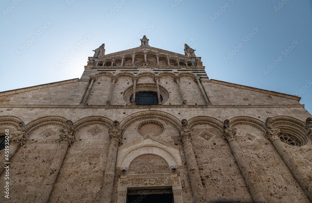 San Cerbone Cathedral in Massa Marittima, a medieval town in the province of Grosseto of Southern Tuscany, Italy