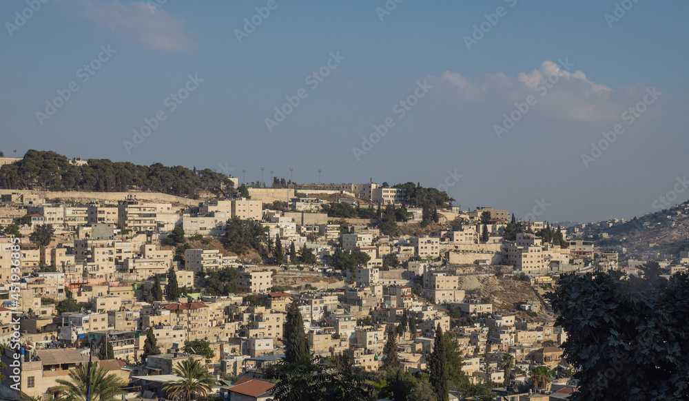 View on the landmarks of Jerusalem Old City