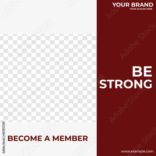 Sport heath feed design social media post template