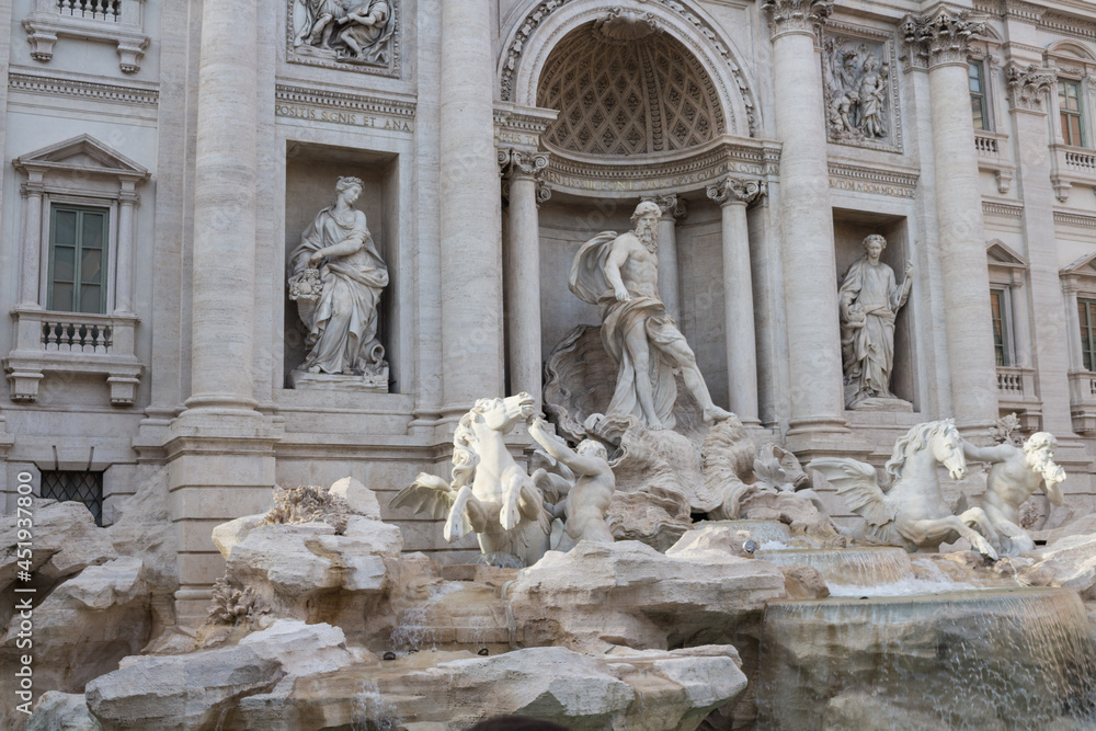 The legendary Trevi fountain in Rome