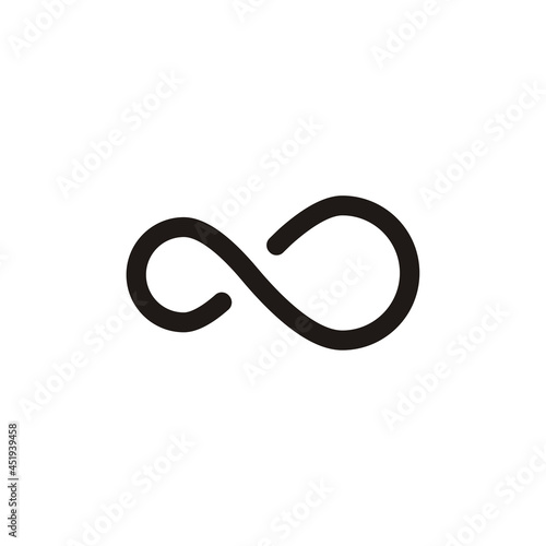 infinity vector image in black