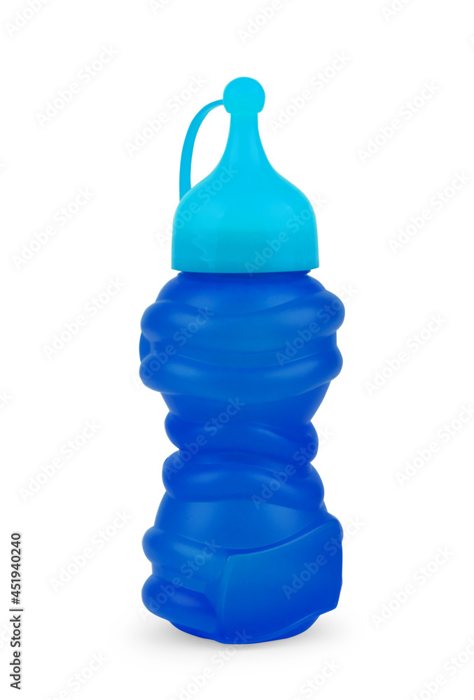 Plastic bottle of soap bubbles isolated on white background Plastic bottle of soap bubbles isolated on white background