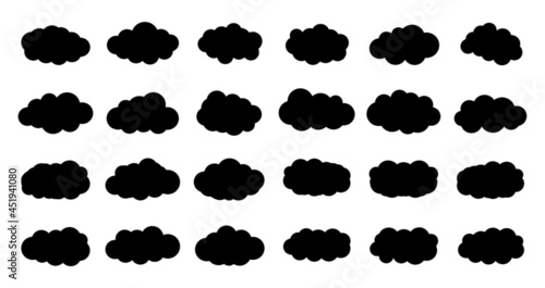 Set of clouds collection. Cloud icon. Cloud Vector, Cloud symbol. Vector illustration © KING GOD