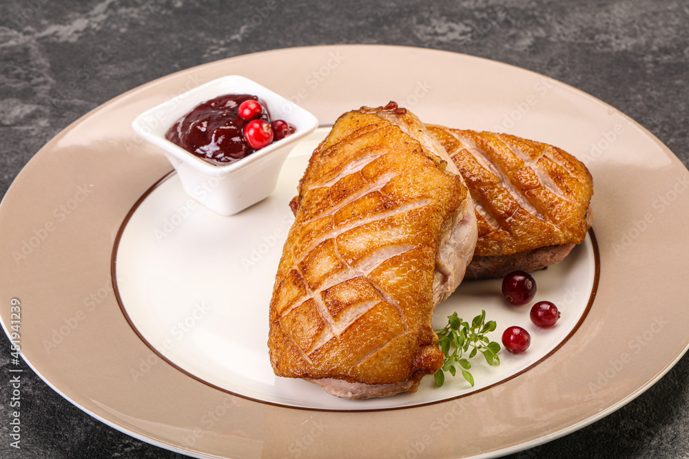 Roasted duck breast with sauce Roasted duck breast with sauce