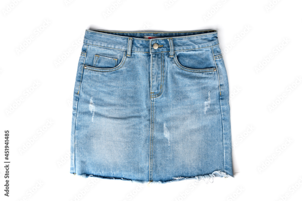 Denim skirts isolated on white background. Denim skirts isolated on white background.