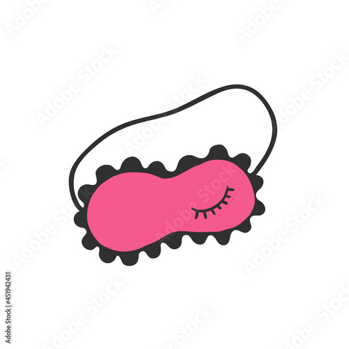 Eye sleeping mask on white background. 