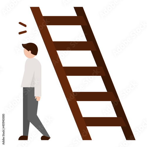 walking under a ladder flat icon